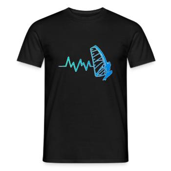 Kitesailing - Men's T-Shirt - black - Front - AI Model Male 178 light (178cm)