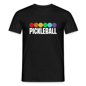 Pickleball - Men's T-Shirt - black - Front - AI Model Male 178 light (178cm)