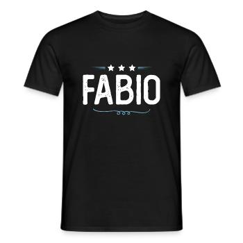 Fabio - Men's T-Shirt - black - Front - AI Model Male 178 light (178cm)