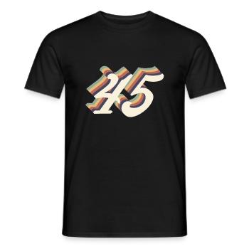 Jahrgang zum 45-jährigen Jubiläum - Männer T-Shirt - Schwarz - Vorne - AI Model Male 178 light (178cm)