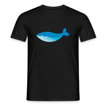 Baleine - T-shirt homme - noir - Devant - AI Model Male 178 light (178cm)
