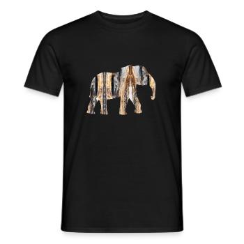 brauner Elefant - Männer T-Shirt - Schwarz - Vorne - AI Model Male 178 light (178cm)