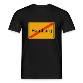 Hambourg ortsausgang - T-shirt homme - noir - Devant - AI Model Male 178 light (178cm)