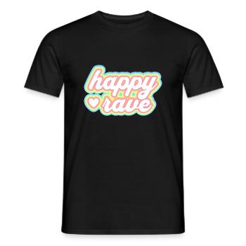 Happy Rave - Männer T-Shirt - Schwarz - Vorne - AI Model Male 178 light (178cm)