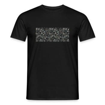 Motif floral fleuri - T-shirt homme - noir - Devant - AI Model Male 178 light (178cm)