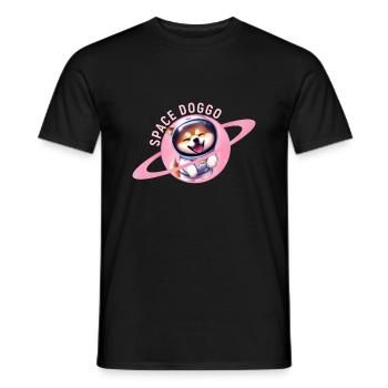 Happy Space Doggo - Süße Gestaltung - Männer T-Shirt - Schwarz - Vorne - AI Model Male 178 light (178cm)