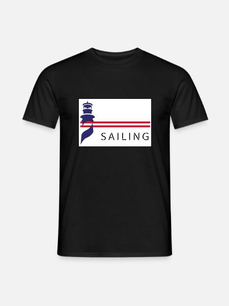 Leuchtturm - Männer T-Shirt - Schwarz