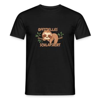 Offizielles Schlafshirt - Männer T-Shirt - Schwarz - Vorne - AI Model Male 178 light (178cm)