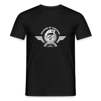 Army War Military Uniform Force Soldier Camouflage - Men's T-Shirt - black - Front - AI Model Male 178 light (178cm)