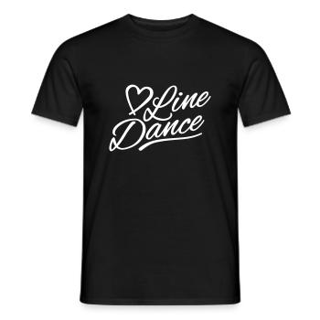 Love Line Dance Linedance Lover - Men's T-Shirt - black - Front - AI Model Male 178 light (178cm)
