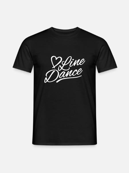 Love Line Dance Linedance Lover - Männer T-Shirt - Schwarz