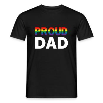 Proud Dad Pride - Männer T-Shirt - Schwarz - Vorne - AI Model Male 178 light (178cm)
