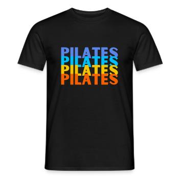 Pilates - Men's T-Shirt - black - Front - AI Model Male 178 light (178cm)