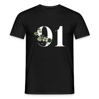 Nummer 91 Blumengrün - 91. Blumengeburtstag - Männer T-Shirt - Schwarz - Vorne - AI Model Male 178 light (178cm)