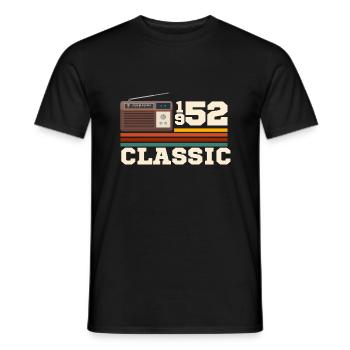 Anniversaire 1952 retro classic - T-shirt homme - noir - Devant - AI Model Male 178 light (178cm)