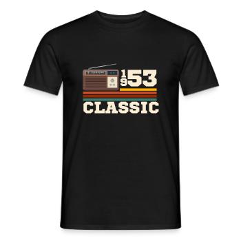 Anniversary 1953 retro classic - Men's T-Shirt - black - Front - AI Model Male 178 light (178cm)