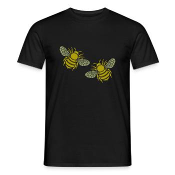 Bee 2 - Men's T-Shirt - black - Front - AI Model Male 178 light (178cm)