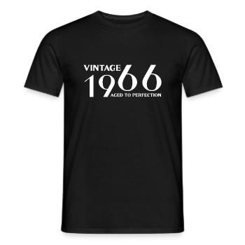 Vintage 1966 aged to perfection - T-shirt homme - noir - Devant - AI Model Male 178 light (178cm)