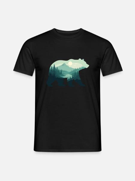 Bear Nature - Men's T-Shirt - black
