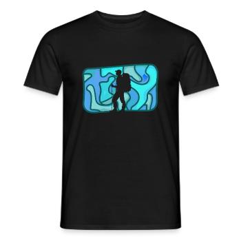 Randonnée Randonneurs Alpinistes - T-shirt homme - noir - Devant - AI Model Male 178 light (178cm)