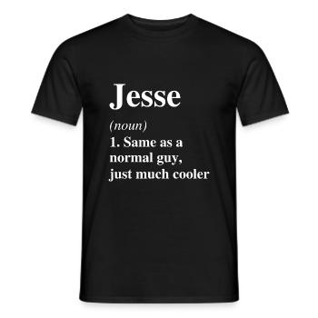 Jesse Definition Cool Name Saying Gift - Men's T-Shirt - black - Front - AI Model Male 178 light (178cm)