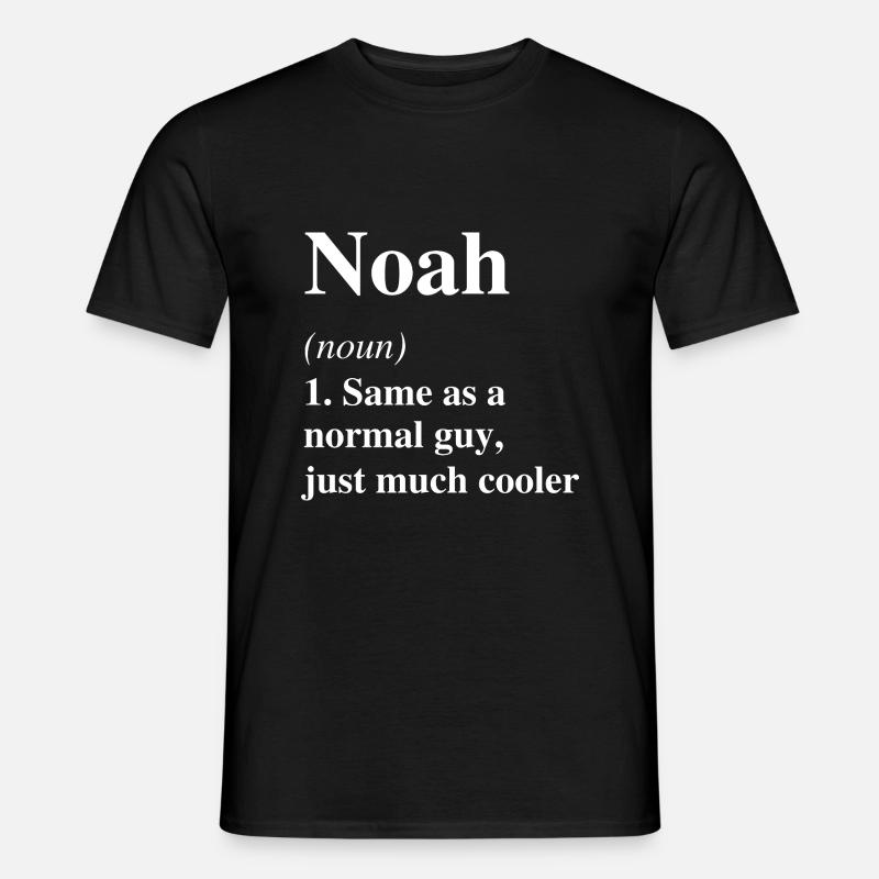 Noah Definition Cooler Name Spruch Geschenk - Männer T-Shirt - Schwarz