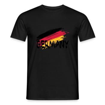 GERMANY - Männer T-Shirt - Schwarz - Vorne - AI Model Male 178 light (178cm)