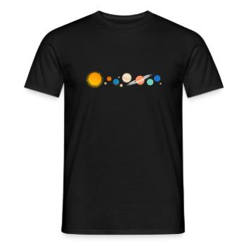 Sonnensystem - Männer T-Shirt - Schwarz - Vorne - AI Model Male 178 light (178cm)