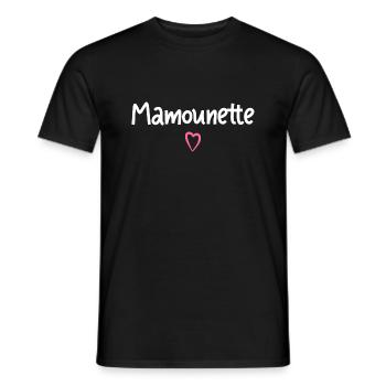 Mamounette cadeau - T-shirt homme - noir - Devant - AI Model Male 178 light (178cm)