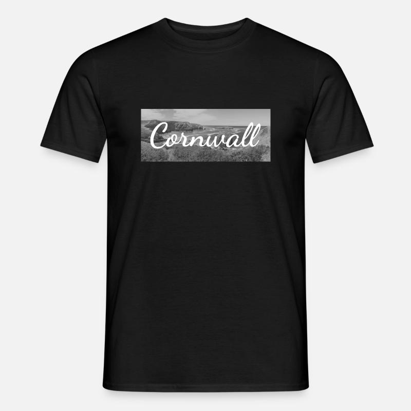 Retro Lettering at a Cornwall Beach England - Männer T-Shirt - Schwarz