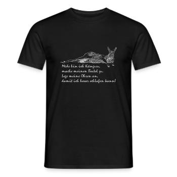 Kangourou fatigué - T-shirt homme - noir - Devant - AI Model Male 178 light (178cm)