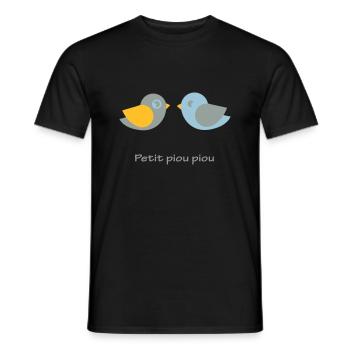 petit piou piou bébé - Men's T-Shirt - black - Front - AI Model Male 178 light (178cm)