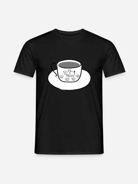cup pig - Männer T-Shirt - Schwarz