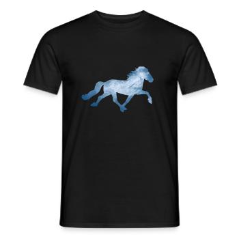 Isländer Rennpass Gletscher 2 - Männer T-Shirt - Schwarz - Vorne - AI Model Male 178 light (178cm)