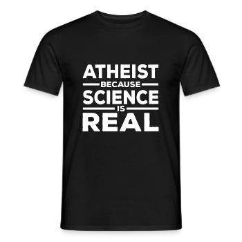 Atheismus Sprüche | Atheisten Atheist Geschenkidee - Männer T-Shirt - Schwarz - Vorne - AI Model Male 178 light (178cm)