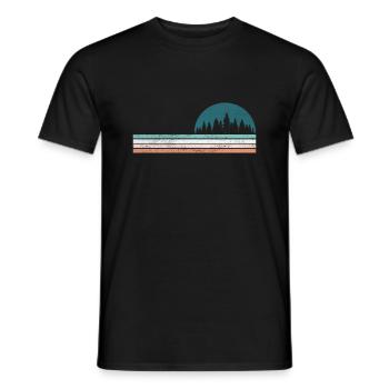 Forêts forestières Forester Hunter Idée cadeau Rétro - T-shirt homme - noir - Devant - AI Model Male 178 light (178cm)