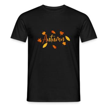 Autumn saison d'automne bienvenue en automne 2022 - T-shirt homme - noir - Devant - AI Model Male 178 light (178cm)