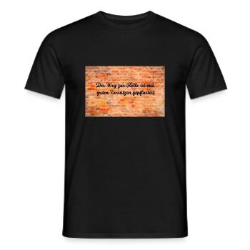 gute Vorsätze zur Hölle - Männer T-Shirt - Schwarz - Vorne - AI Model Male 178 light (178cm)