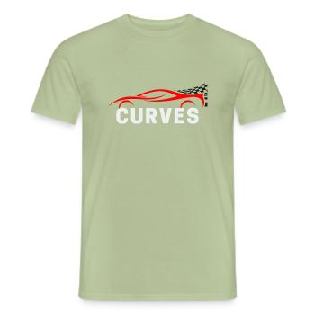 Car Curves - Männer T-Shirt - Sage - Vorne - AI Model Male 178 light (178cm)