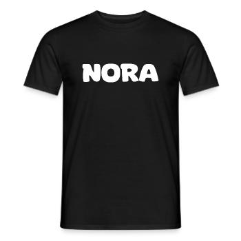 Name - Nora - Männer T-Shirt - Schwarz - Vorne - AI Model Male 178 light (178cm)
