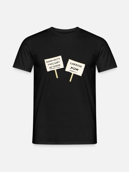 Down With This Sort of Thing - Father Ted Protest - Men's T-Shirt - black