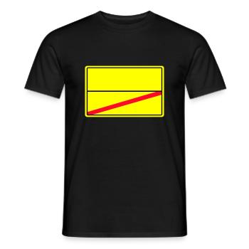 ortsschild - Männer T-Shirt - Schwarz - Vorne - AI Model Male 178 light (178cm)