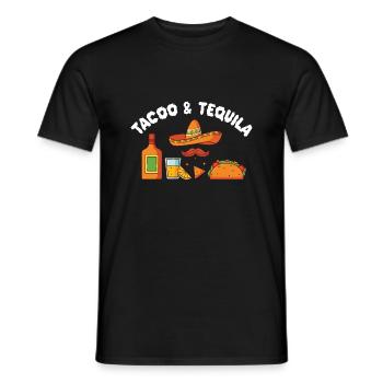 Tacos & Tequila Funny Taco Lover Saying Slogan - Men's T-Shirt - black - Front - AI Model Male 178 light (178cm)