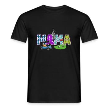 Mama Golfdesign für Mütter, die Golfspaß lieben - Männer T-Shirt - Schwarz - Vorne - AI Model Male 178 light (178cm)