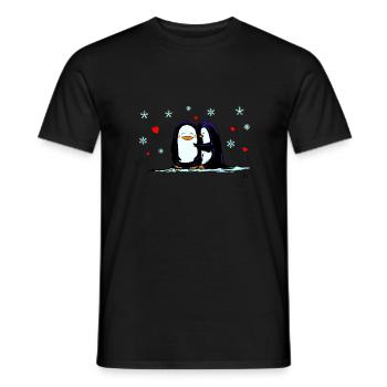 Amour de pingouin - T-shirt homme - noir - Devant - AI Model Male 178 light (178cm)
