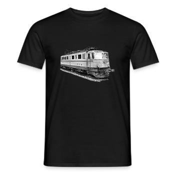 Lokomotive_Schweiz - Men's T-Shirt - black - Front - AI Model Male 178 light (178cm)