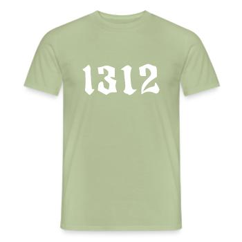 ACAB 1312 Cops - Männer T-Shirt - Sage - Vorne - AI Model Male 178 light (178cm)