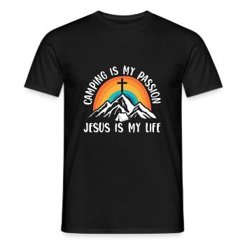 Jésus - T-shirt homme - noir - Devant - AI Model Male 178 light (178cm)