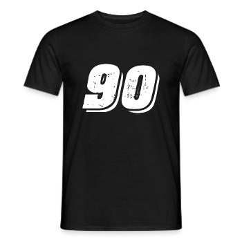 90 number symbol - Men's T-Shirt - black - Front - AI Model Male 178 light (178cm)
