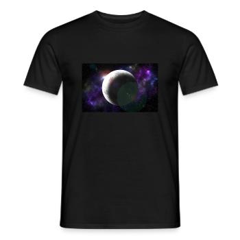 Moon and space - Men's T-Shirt - black - Front - AI Model Male 178 light (178cm)